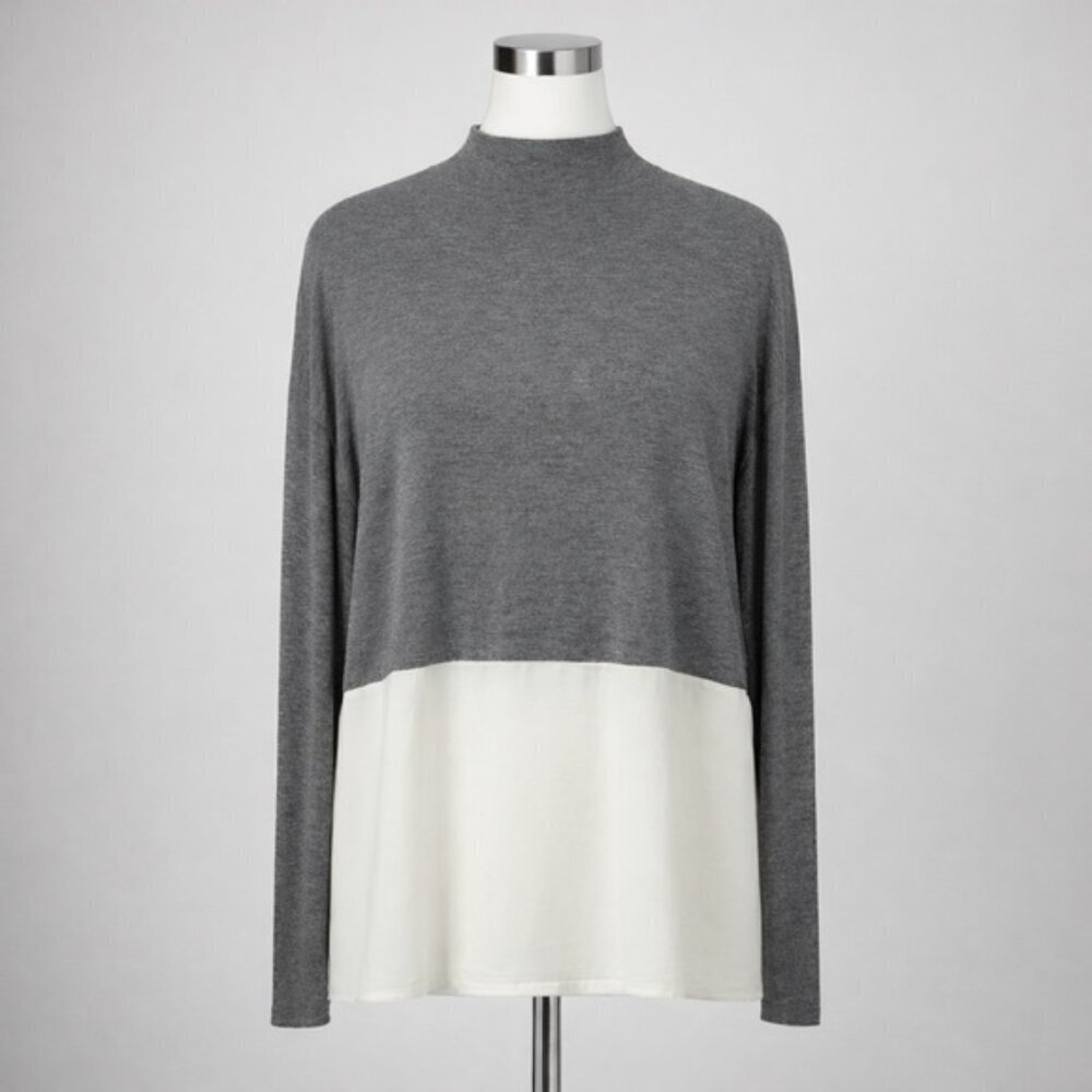 Aritzia Wilfred with Silk Mock Neck Tunic Top